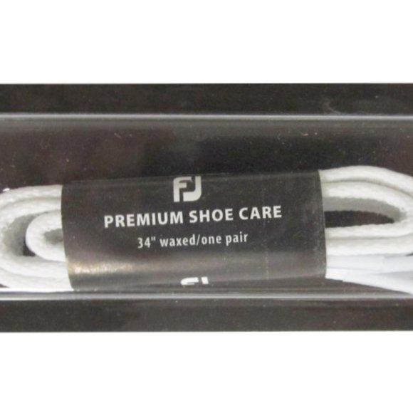 FootJoy Waxed 34" WHITE rOund Golf Shoe or Dress LACE Laces 4 5 Eyelets FJ 32034 - Picture 1 of 4